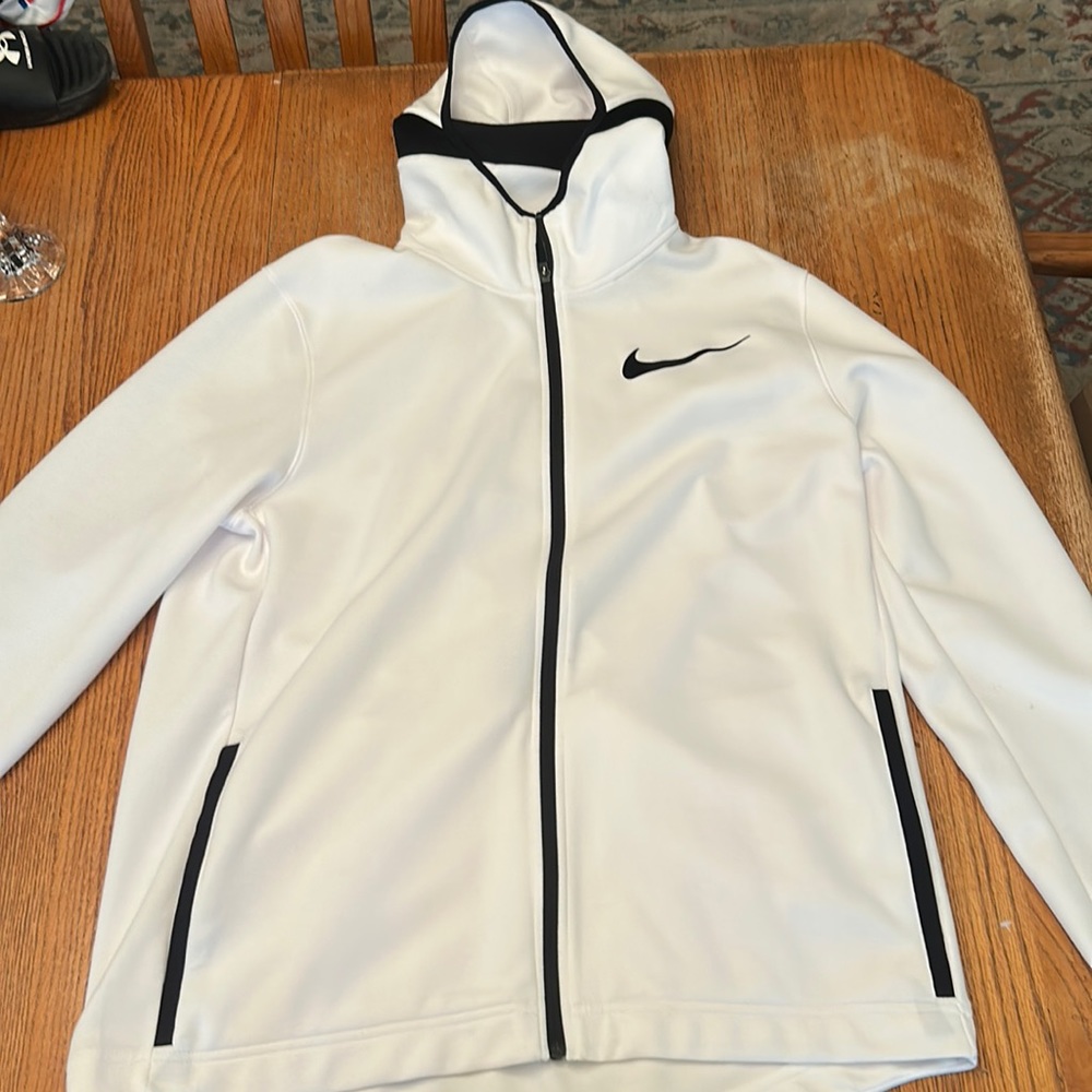Men’s Nike Tech Fleece Dri-Fit White Zip-Up Jacket, X-Large